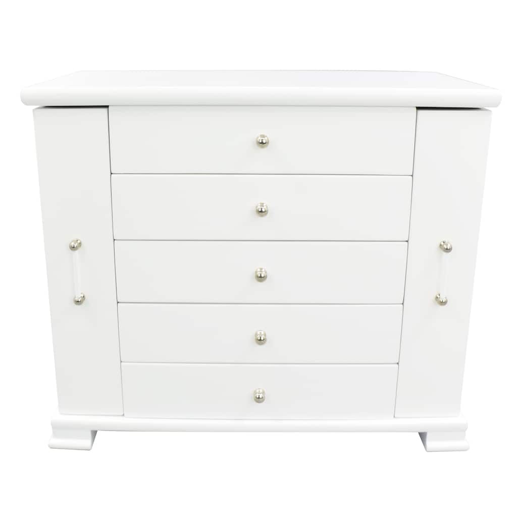 White Modern Wood Jewelry Box