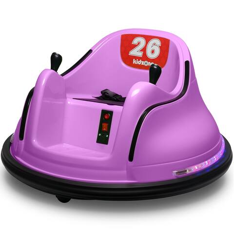 Kidzone 6V Electric Ride On Bumper Car ASTM-certified 00-99, Purple - standard