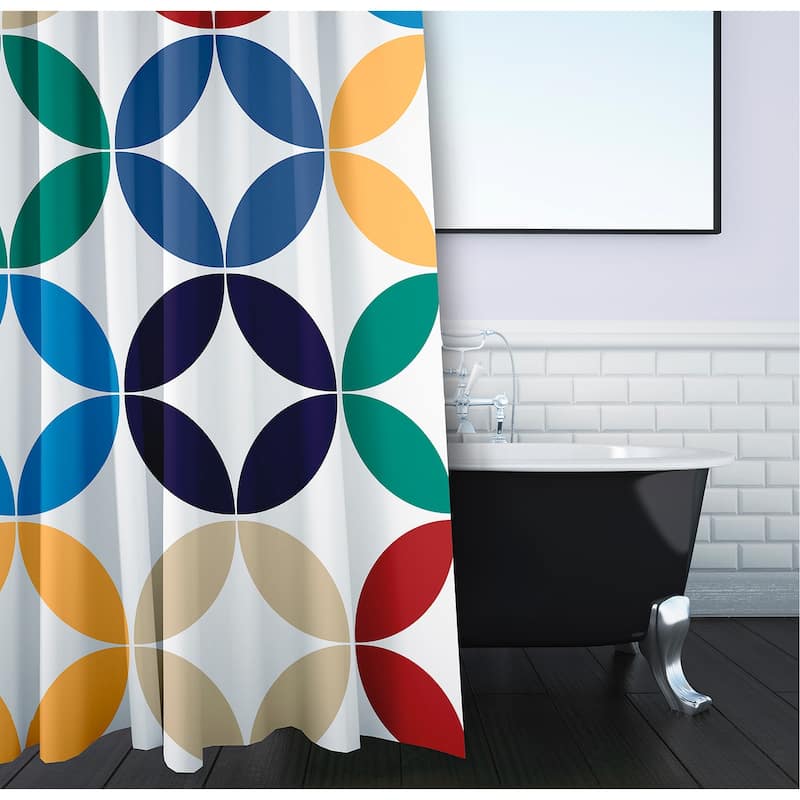 Eye Opener Geometric Print Shower Curtain