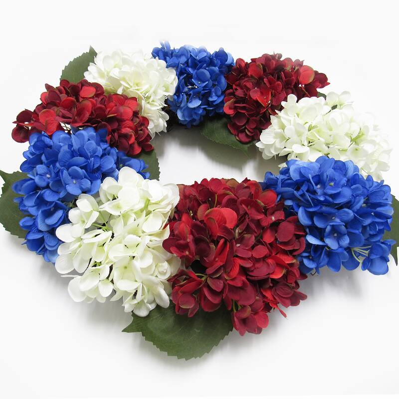 Artificial Hydrangea Flower Wreath 20in
