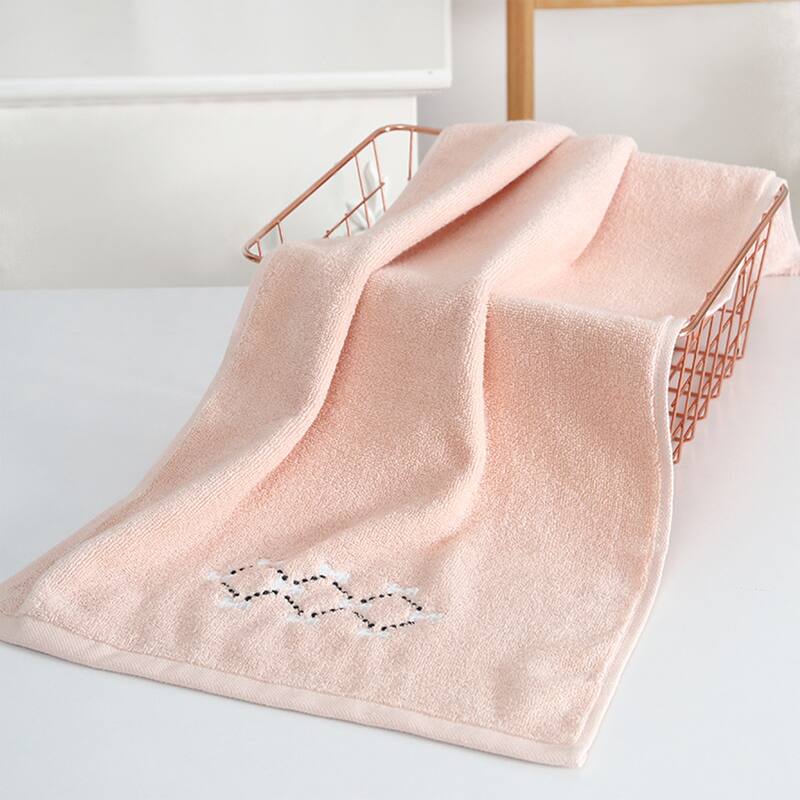 Hand Towels Embroidered Bow Pattern Decorative Towel Cotton Absorbent Soft Hand Towel Set for Bathroom