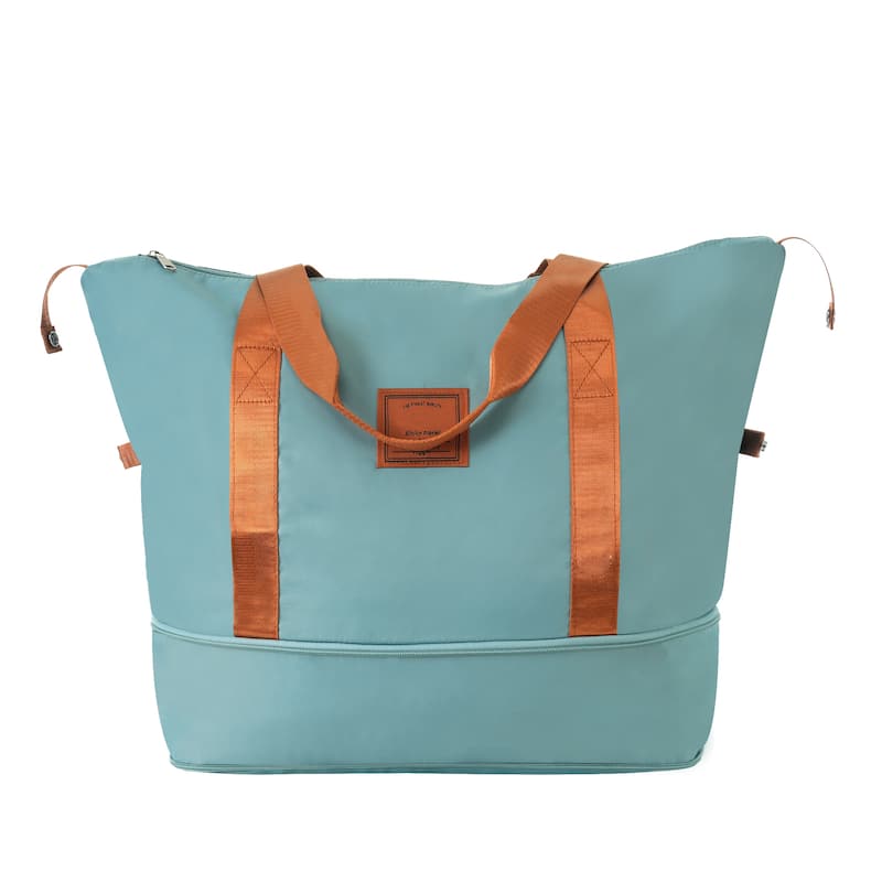 Modern 24" Lightweight Hardshell Expandable Suitcase with TSA Lock and Double Spinner Wheels, Travel Duffel Bag and Toiletry Bag