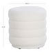 preview thumbnail 5 of 3, Hawley White Round Sherpa Ottoman