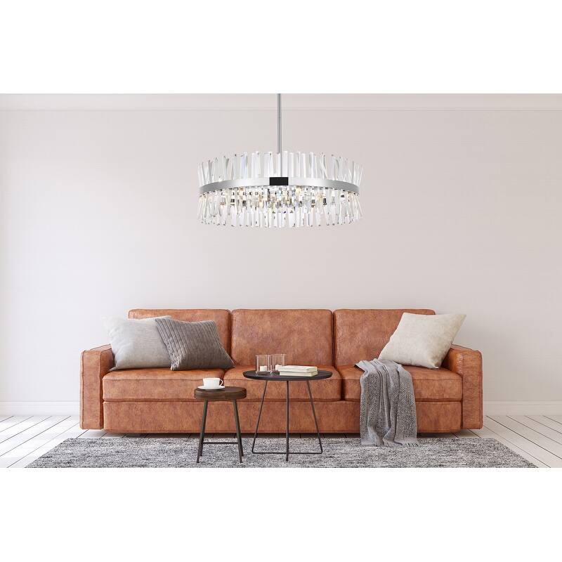 Indigo Home 36 inch crystal round chandelier light
