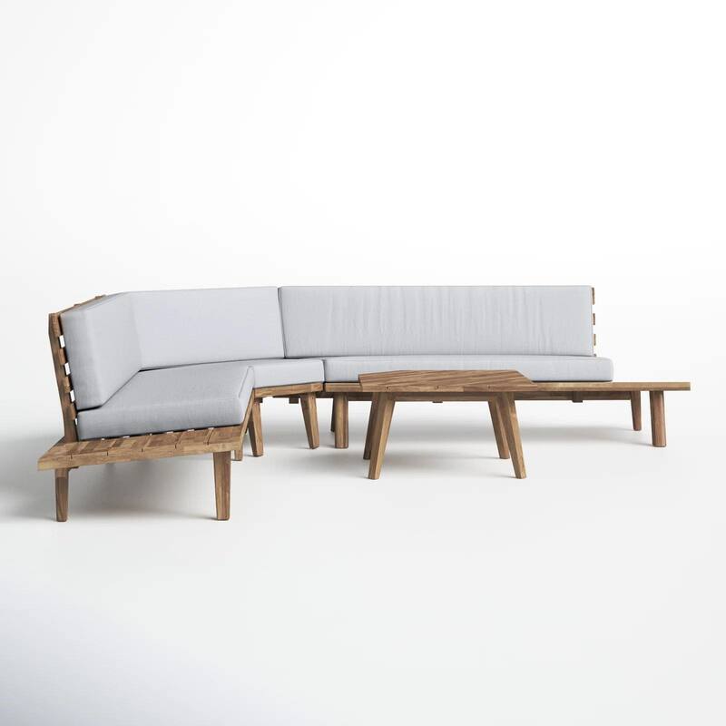 V Shaped 4-Piece Sofa Set