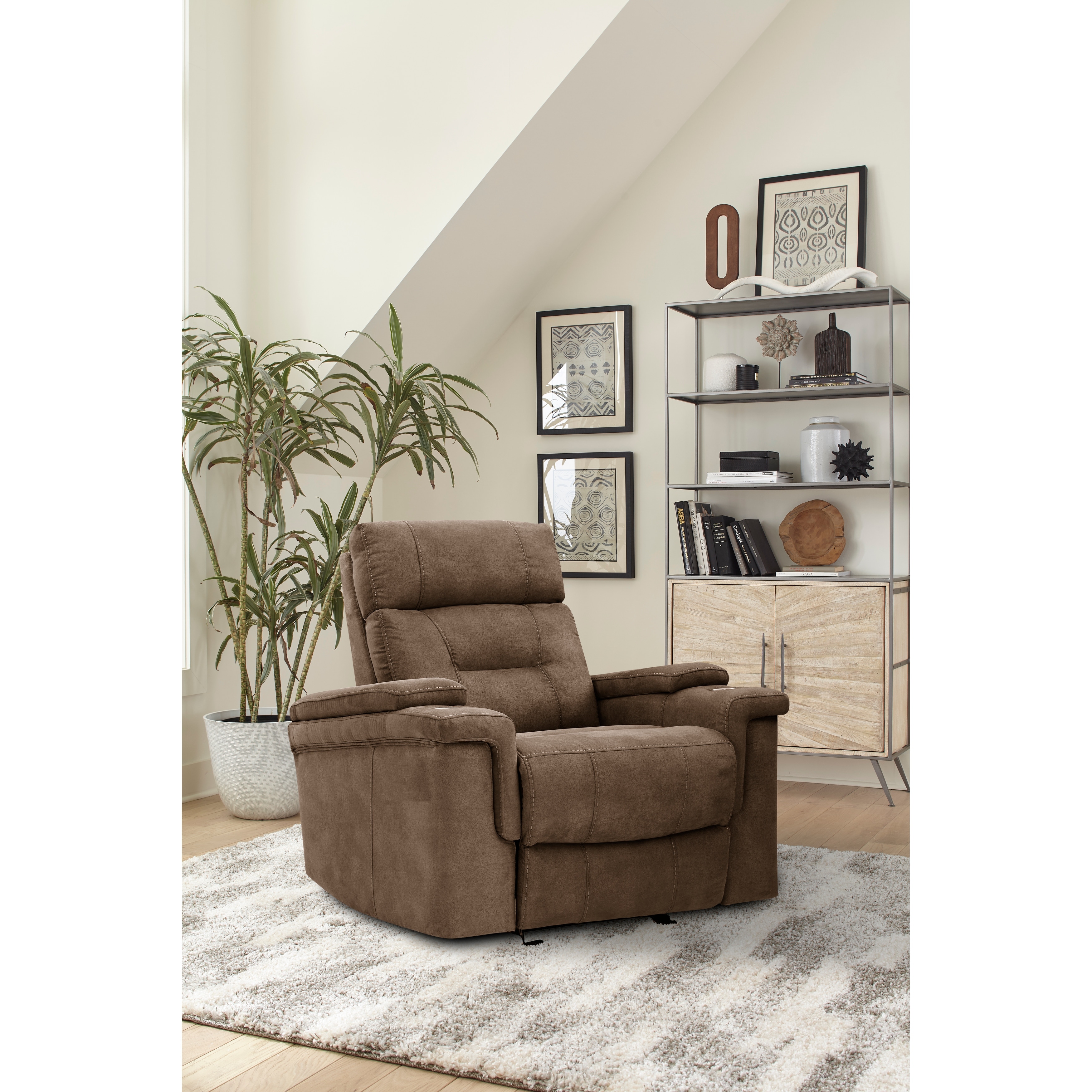 Gaga leather manual swivel recliner best sale