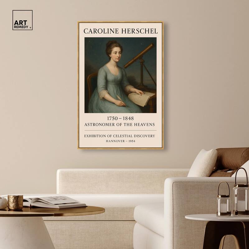 Early Female Astronomer Canvas by Art Remedy