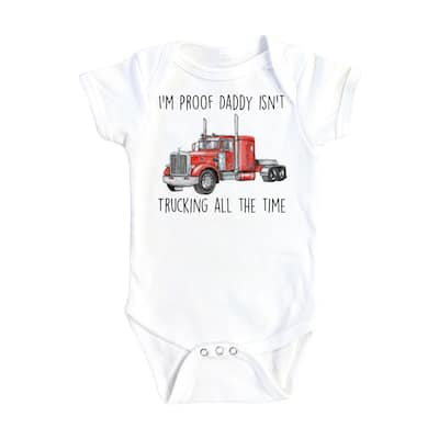 Trucker Red Proof - Baby Boy Girl Clothes Infant Bodysuit Funny Cute Newborn