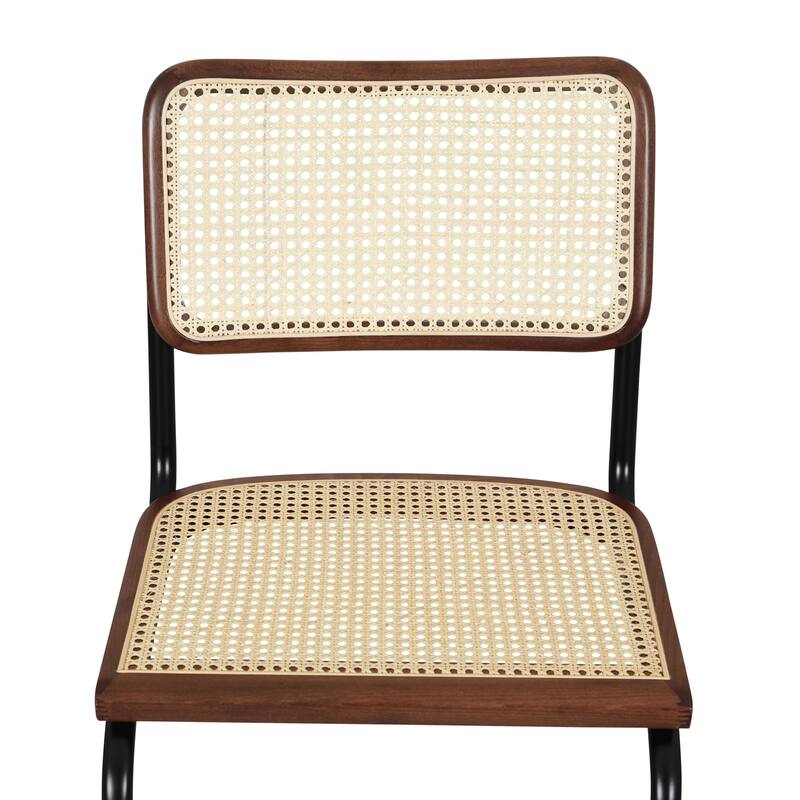 Breuer Chair Company Marcel Breuer Cesca Cane Cantilever Side Chair w/ Black Steel Frame (Various Wood & Cane Colors)