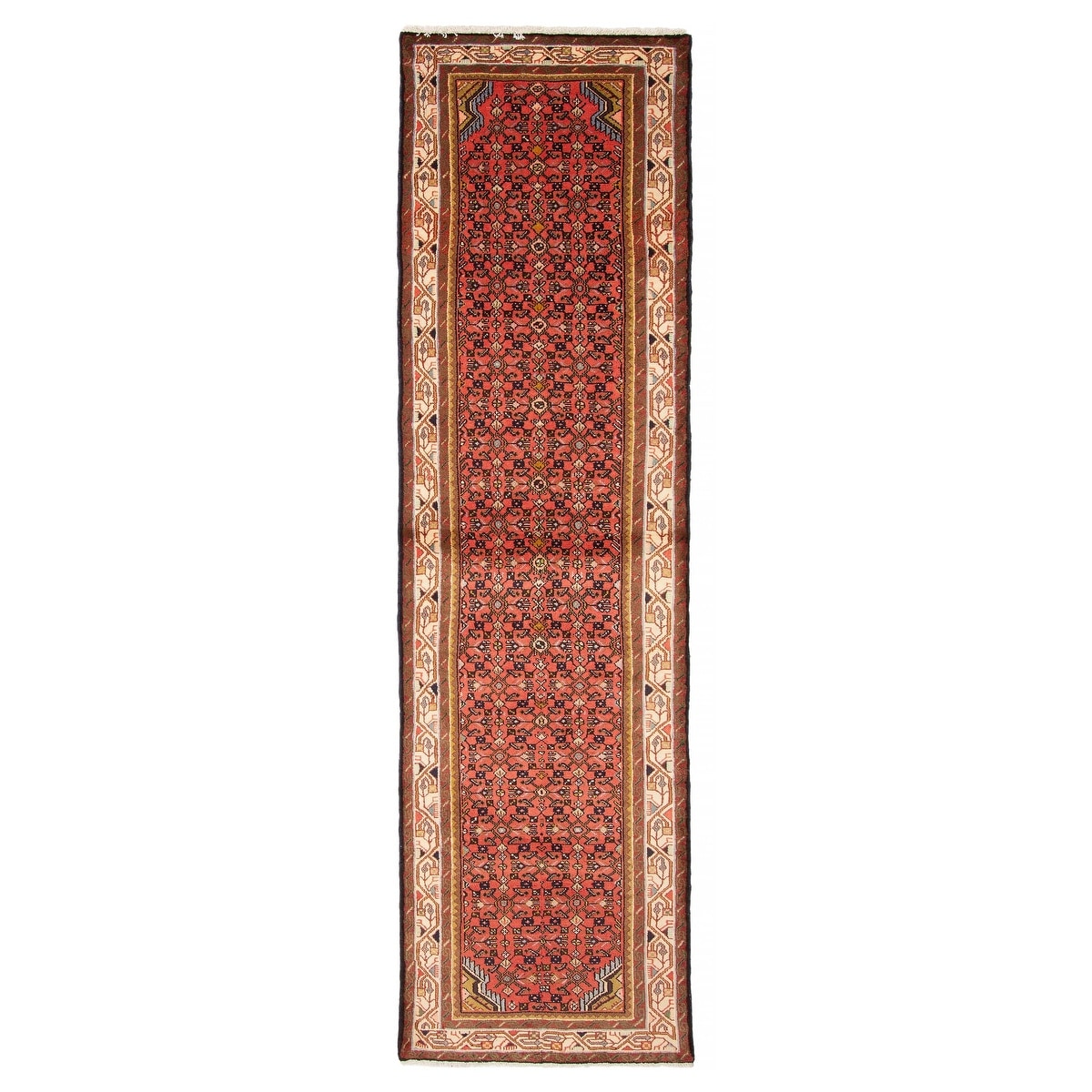 ECARPETGALLERY Hand-knotted Andelz Copper Wool Rug - 2' 7" x 9' 9"