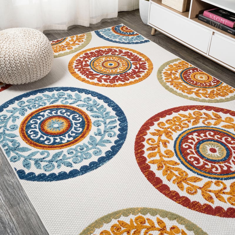 JONATHAN Y Gallia Medallion High-Low Indoor/Outdoor Area Rug