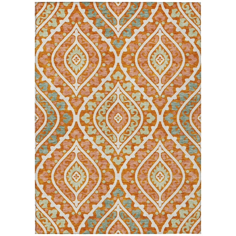 HomeRoots Floral Transitional Rectangle Outdoor Rug