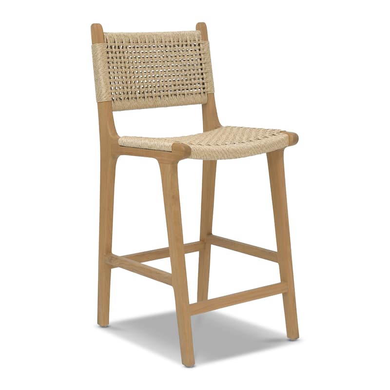 Poly & Bark Batu Indoor / Outdoor Counter Height Stool - Single - Natural - Counter Height