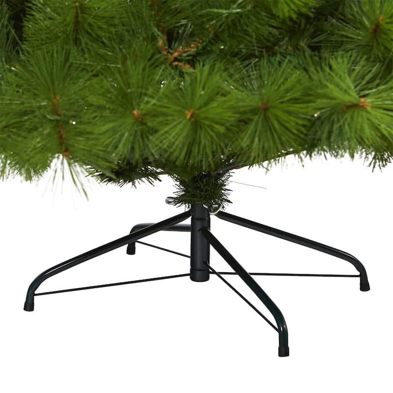 6.5ft. Green Pine Artificial Christmas Tree with 350 Clear LED Lights - Timeless Holiday X-Mas Glow