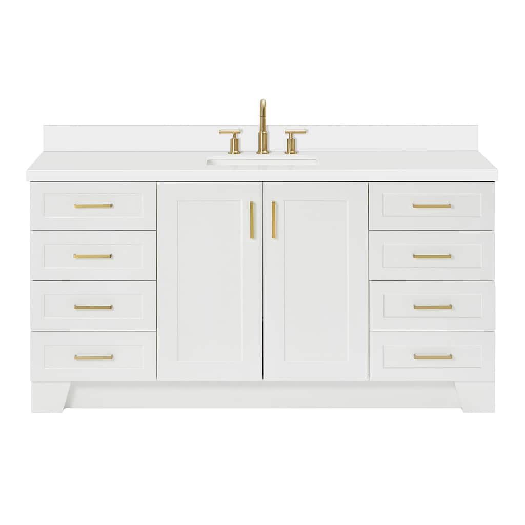 Ariel Q067SWQRVO Taylor 67" Free Standing Single Basin Vanity Set with
