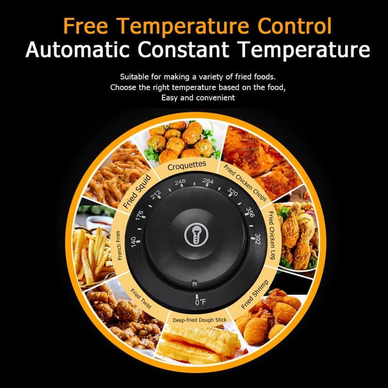 6.3QT/6L Stainless Steel Single Cylinder Electric Fryer