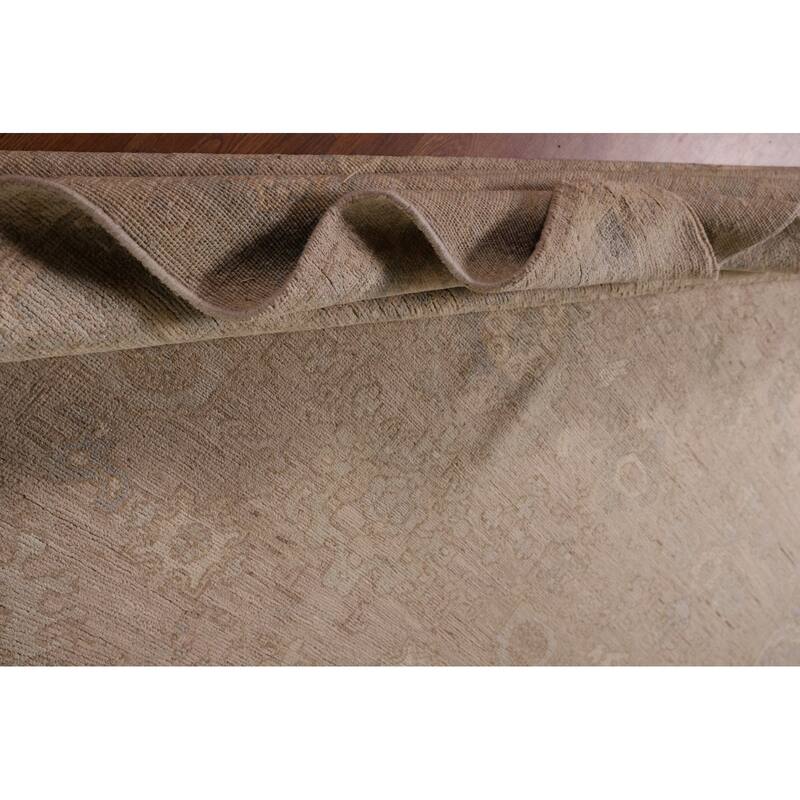 Earth Tone Vegetable Dye Oushak Area Rug Handmade Wool Carpet - 8'3" x 10'2"