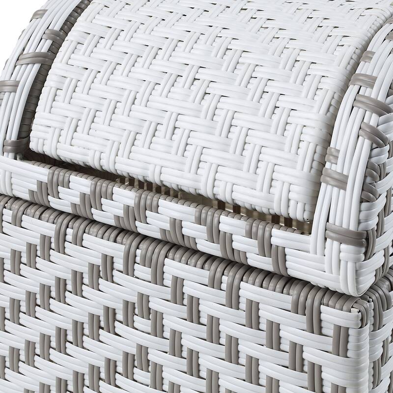 Alat Contemporary Wicker Outdoor Deck Storage Hamper by Furniture of America