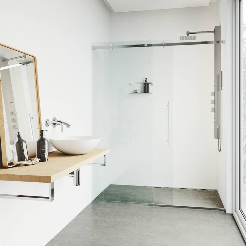 VIGO Rector 55" H x 6" W 2-Jet Retro Shower Panel with Square Shower Head