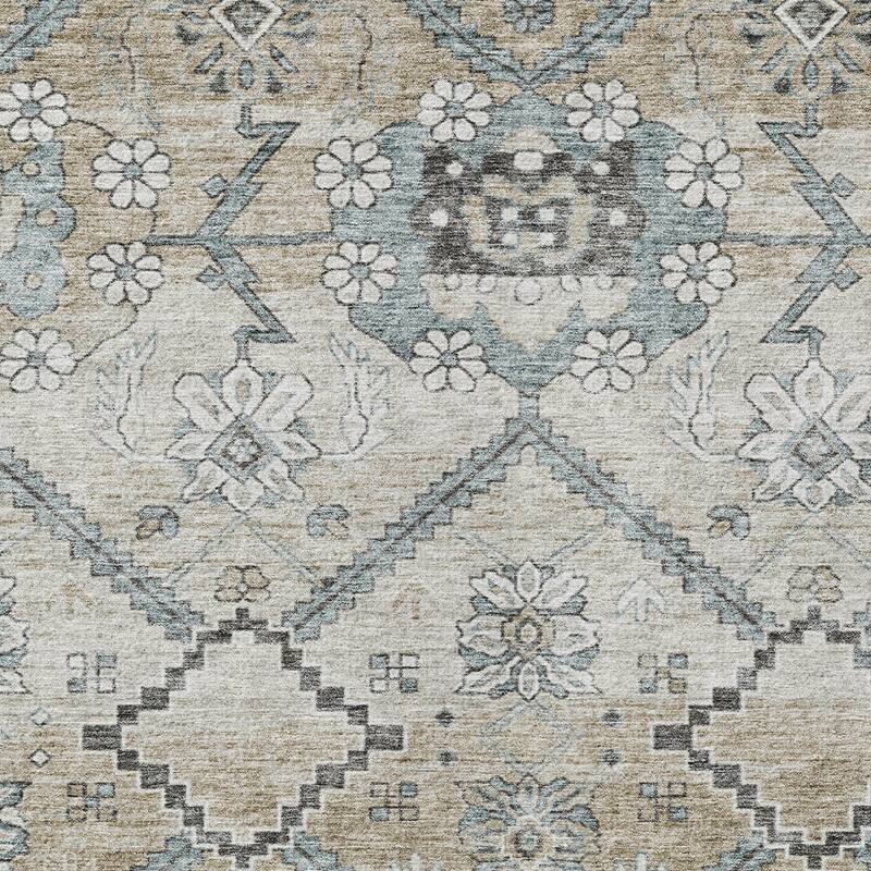 HomeRoots Floral Transitional Rectangle Outdoor Rug