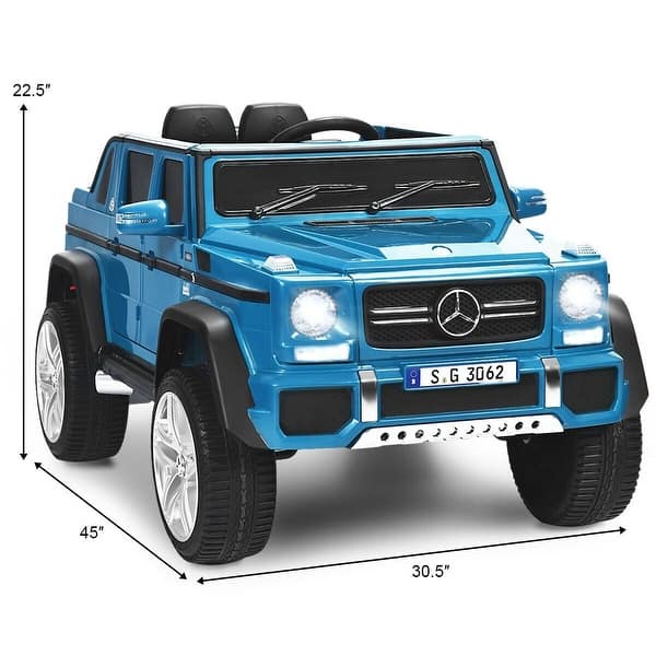 dimension image slide 2 of 3, 12V Licensed Mercedes-Benz Kids Ride On Car - 45"x 30.5"x 22.5"(L x W x H)