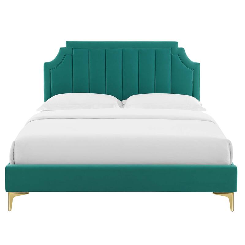 Sienna Performance Velvet Twin Platform Bed