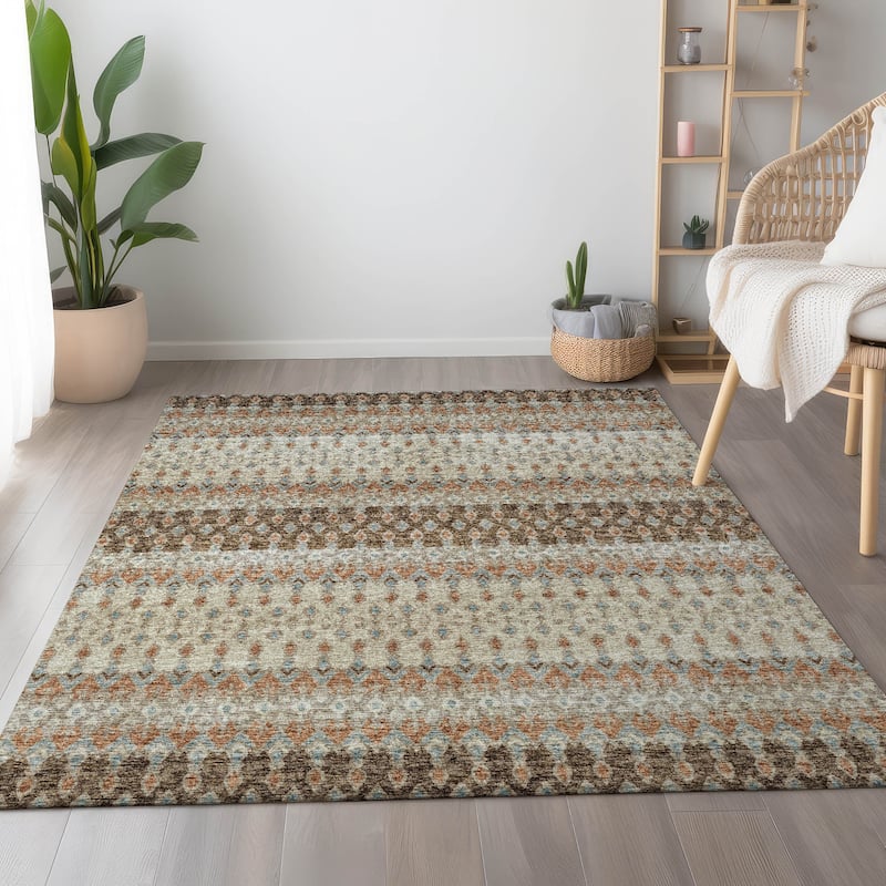Premium Washable Super Soft Boho Moroccan Mayfield Rug - Canyon - 8' x 10' - Rectangle