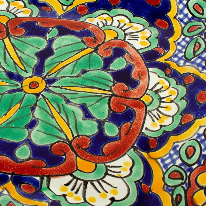 Novica Handmade Hidalgo Square Ceramic Dinner Plates (Pair)