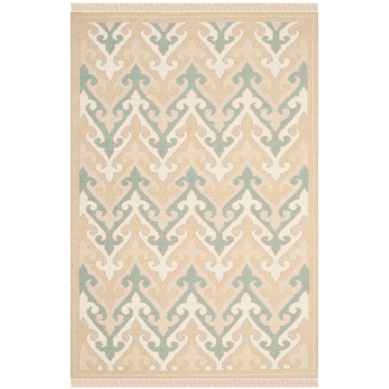 SAFAVIEH Indo Handmade Deborrah Sumak Flatweave Rug - 4'x6' - Beige/Multi