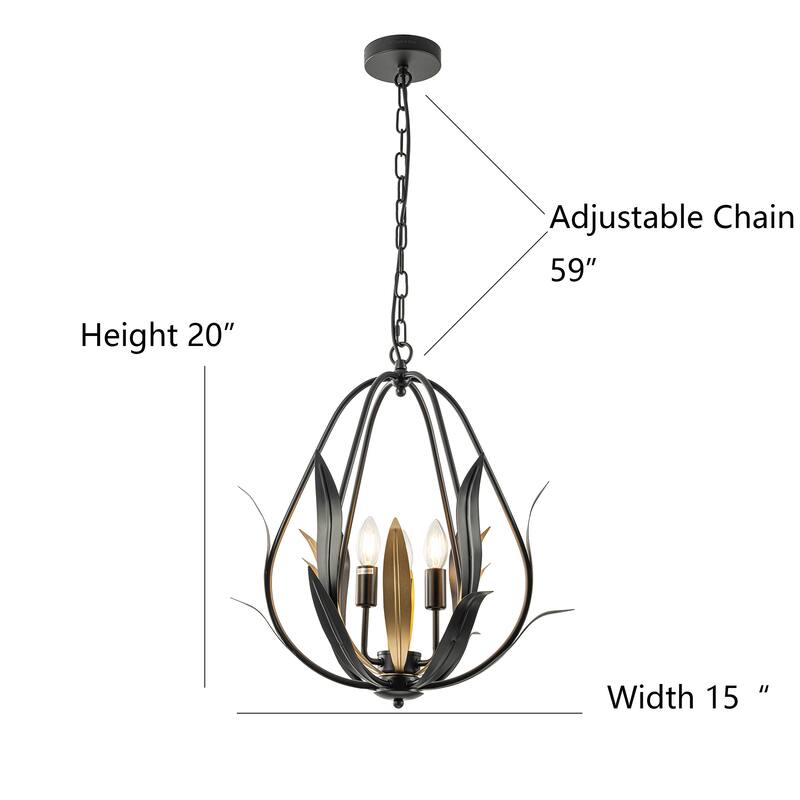 Elora 3-Light Modern Farmhouse Pendant Light - 15 In. Wide