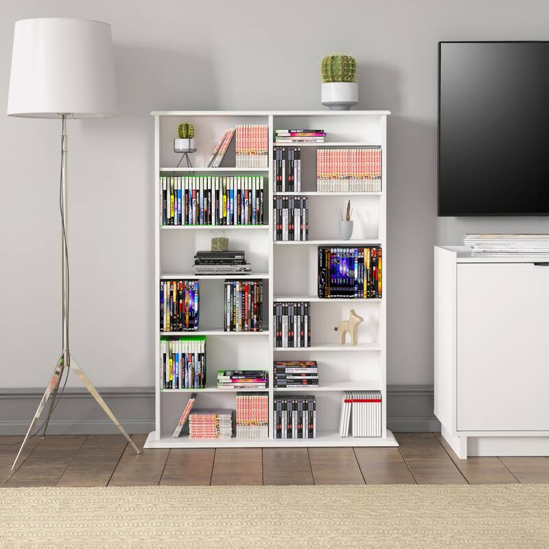Prepac Media Storage Display Cabinet 8.75" D x 38.75" W x 51" H