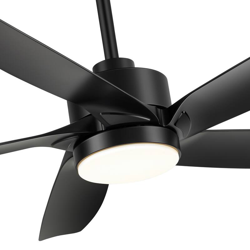 54-inch 5-Blade Integrated LED Ceiling Fan with Light and Remote