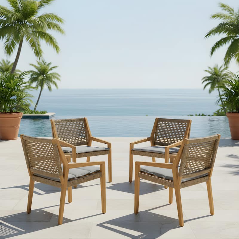 Christopher Knight Home- Elowen Acacia Wood Outdoor Dining Chair