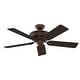 preview thumbnail 6 of 19, Hunter Italian Countryside 52-inch Ceiling Fan with Cocoa Finish and Five Aged Barnwood/ Cherried Walnut Blades