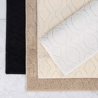 Superior Brou Geometric Diamond Washable Bath Rug, Set of 2