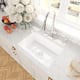 Option Glossy White Sink + Pull Down Kitchen Faucet