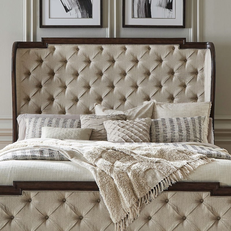 Liberty Furniture Provence Park Upholstered Bed Shelter Headboard - King, Queen - King