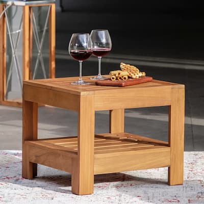 Cambridge Casual Logan Teak Outdoor Side Table