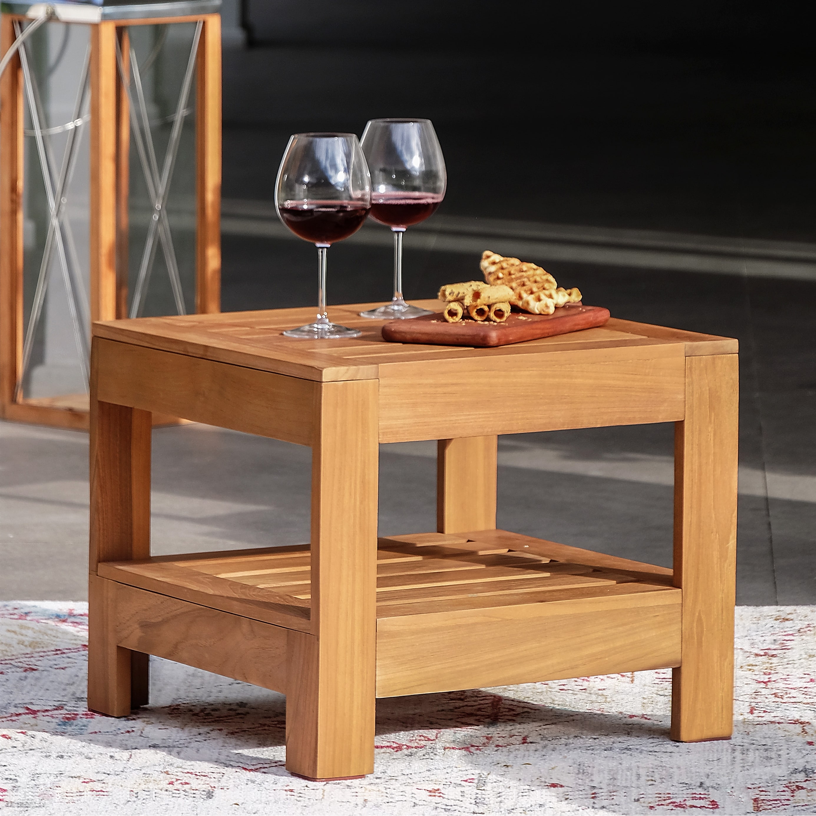 Cambridge Casual Logan Teak Outdoor Side Table