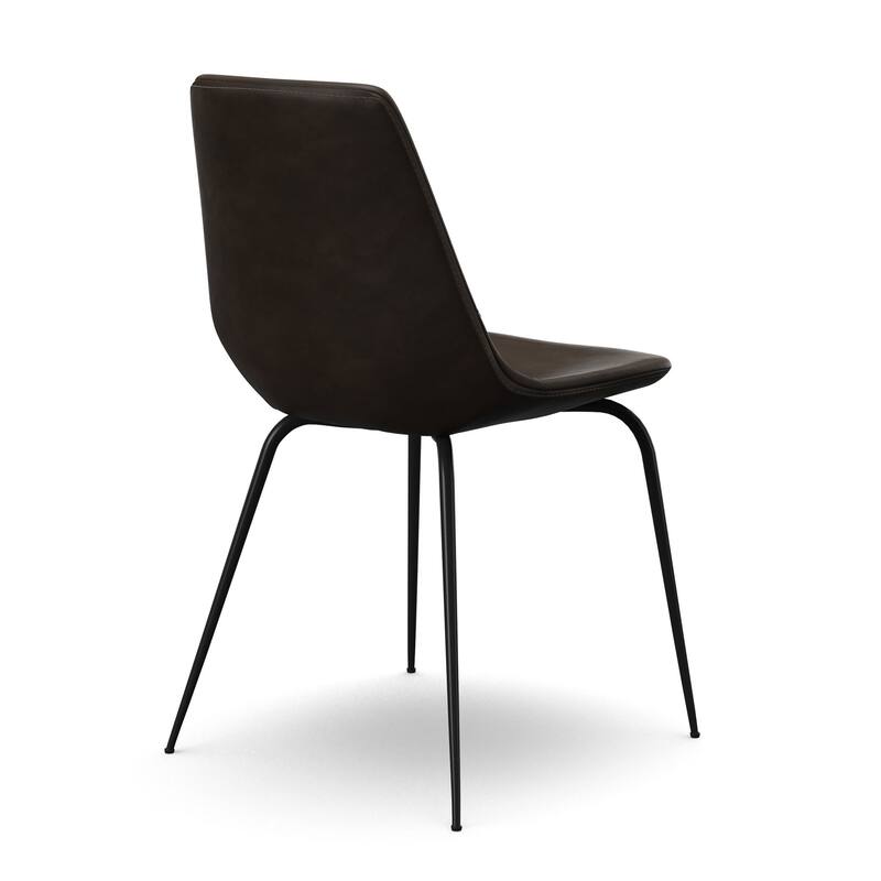 Malcolm Vegan Leather Side Chairs Black Legs (Set of 2)