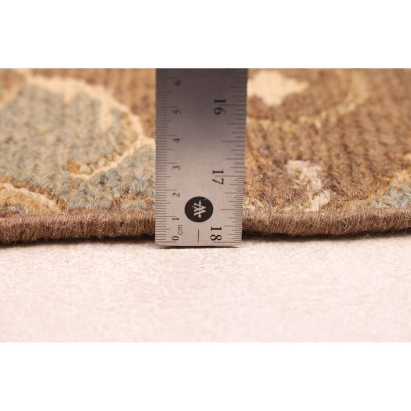 ECARPETGALLERY Flat-Weave Lahor Finest Brown Wool Tapestry Kilim - 4'11 x 7'11