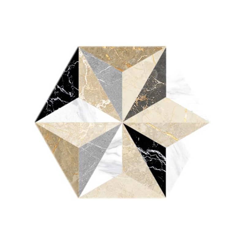 Osiris 8x9 Matte 3D Hexagon Porcelain Patterned Tile - Floor, Wall, Backsplash
