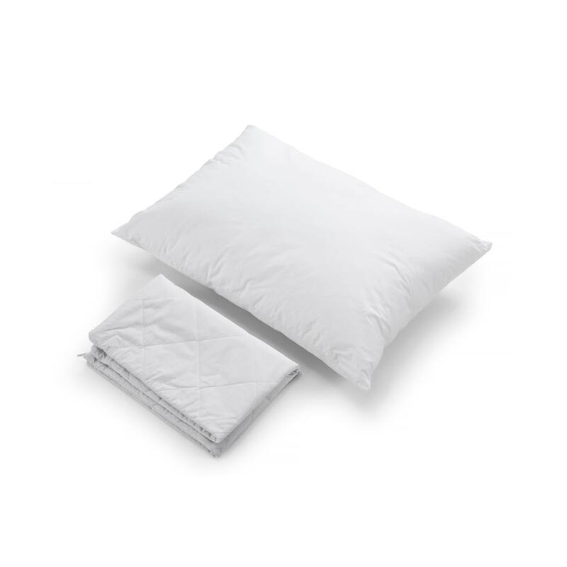 Luxe Collection Cooling Pillow - Down Alternative Linen Pillow, Queen 20x28 - Grey/Gray