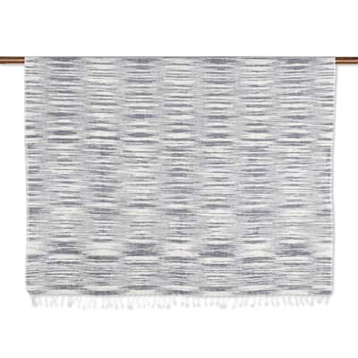 Novica Handmade Blue Heaven Cotton Throw Blanket