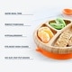 preview thumbnail 4 of 7, Baby Divided Plate With Spoon Bamboo and Silicone