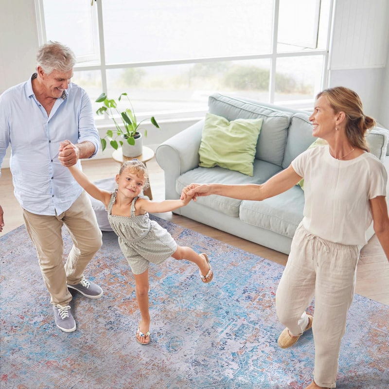 9x12 Area Rugs Machine Washable Rugs Living Room Rugs for Bedroom Laundry Room Kitchen Non Slip Carpet Abstract Soft