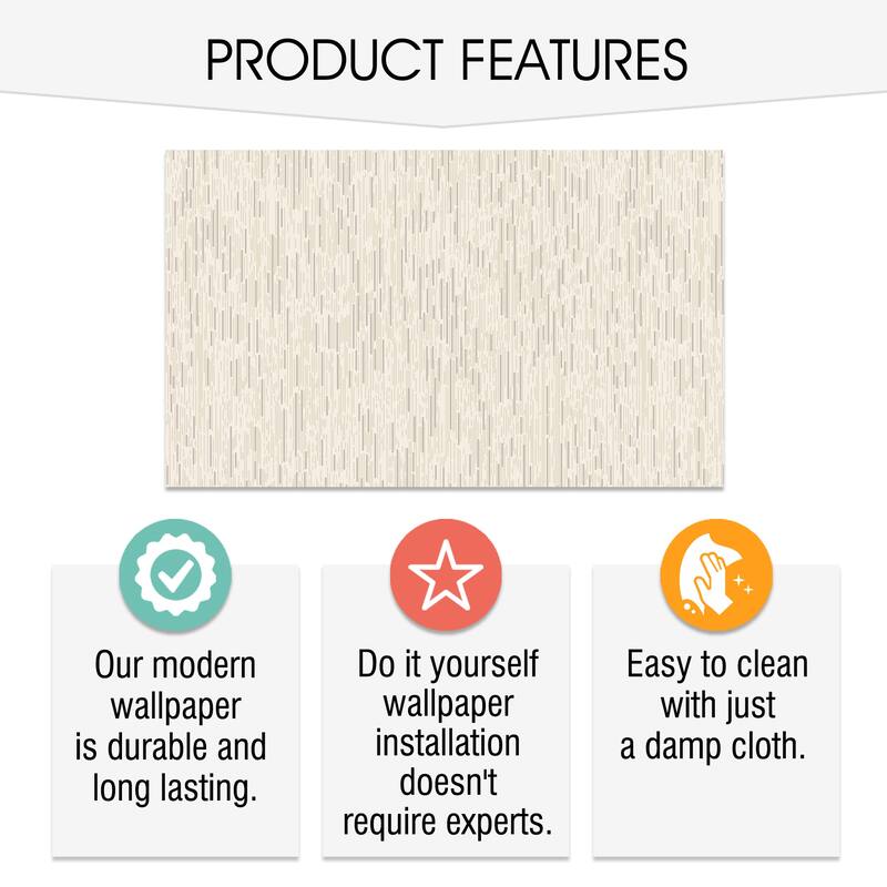 SUSSEXHOME Removable Wallpaper-Waterproof, Strippable, Light Resistance & Cleanable Wall Paper Roll-Wallpaper-Rain