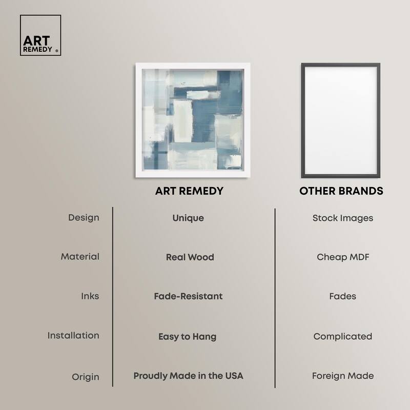Deconstructed Blue III Shadowbox by Art Remedy