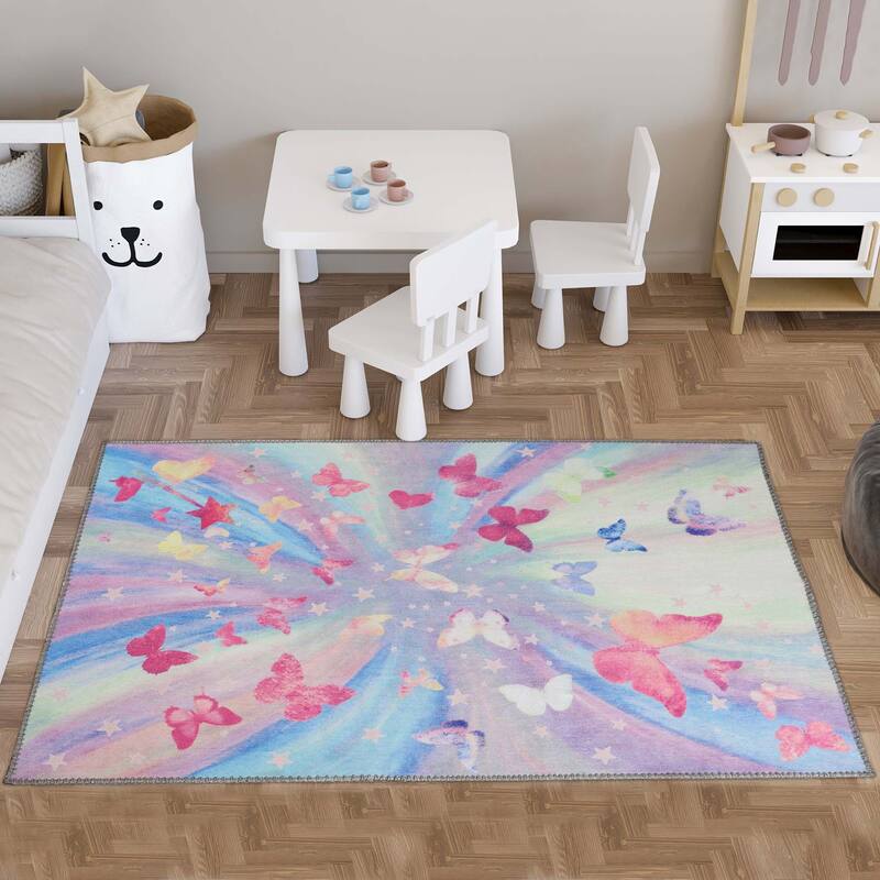 Superior Butterfly Kids Indoor Area Rug