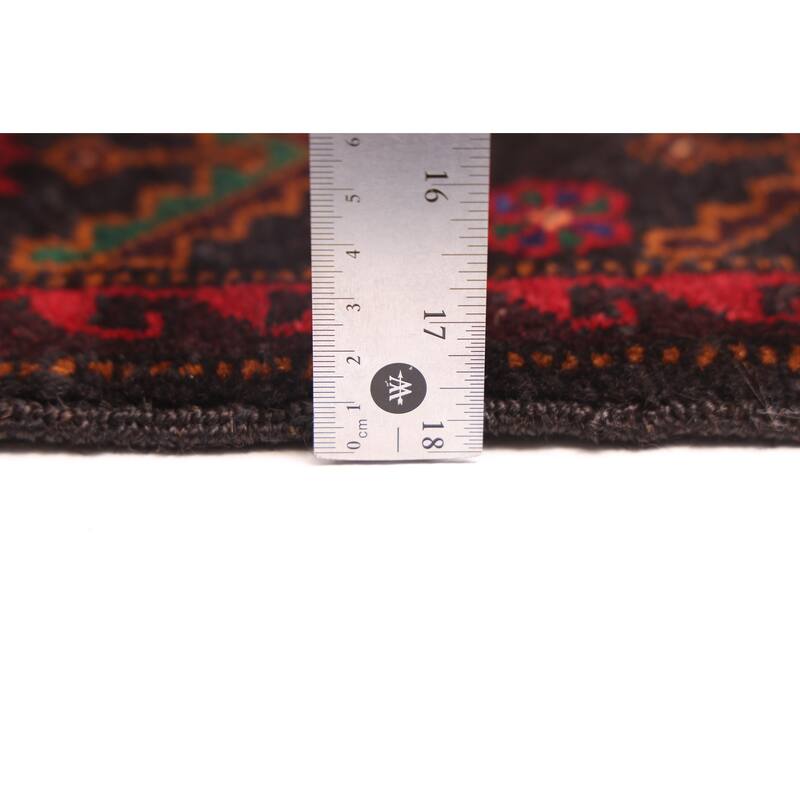 ECARPETGALLERY Hand-knotted Teimani Black, Red Wool Rug - 4'0 x 6'2